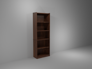 tall walnut bookshelf 3Dモデル