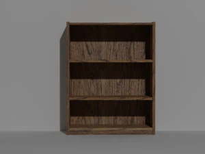 estante curta de carvalho Modelo 3D