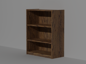 short oak bookshelf 3D Model