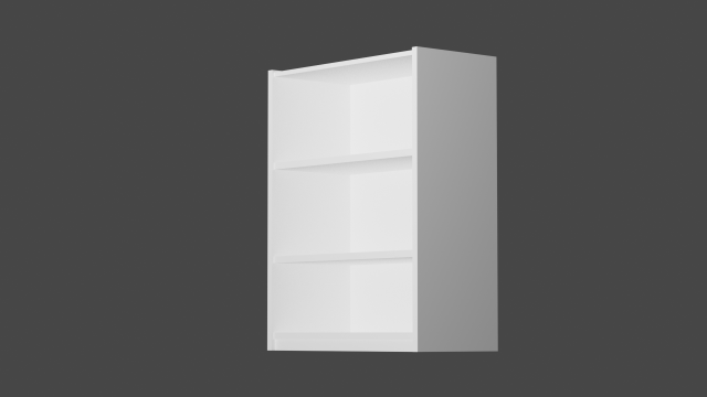short white bookshelf Model 3D .c4d .max .obj .3ds .fbx .stl .blend 