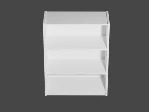 short white bookshelf 3D Model