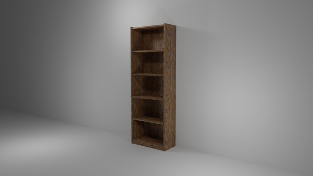 tall oak bookshelf 3D Model .c4d .max .obj .3ds .fbx .stl .blend 