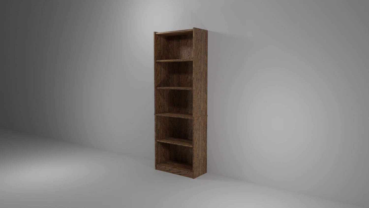 tall oak bookshelf 3D Model .c4d .max .obj .3ds .fbx .stl .blend