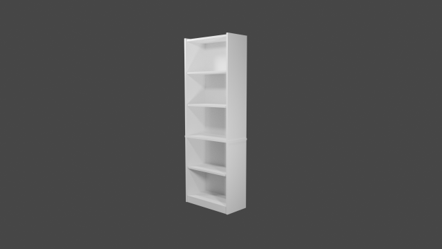 tall white bookshelf Modelo 3D .c4d .max .obj .3ds .fbx .stl .blend 