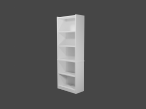 tall white bookshelf Model 3D