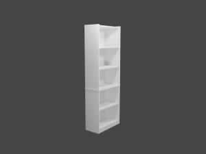 tall white bookshelf 3D Model