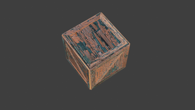 old square crate Model 3D .c4d .max .obj .3ds .fbx .stl .blend 
