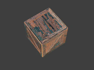पुराना चौकोर टोकरा 3D मॉडल