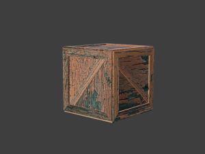 old square crate Model 3D
