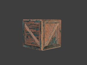 old square crate Model 3D