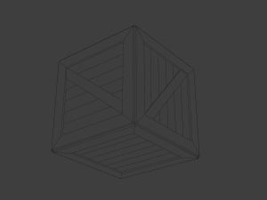 old square crate Model 3D