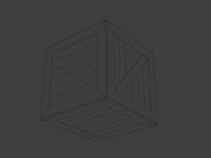 पुराना चौकोर टोकरा 3D मॉडल