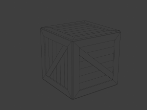 old square crate Model 3D