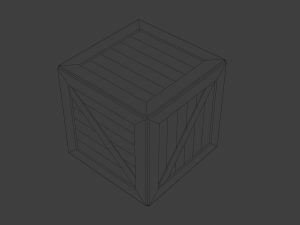 old square crate Model 3D