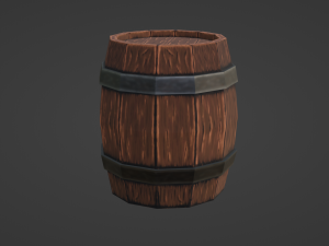 wooden barrel 1 Modelo 3D