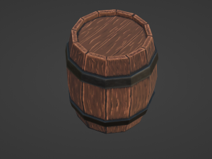 wooden barrel 1 3D 模型