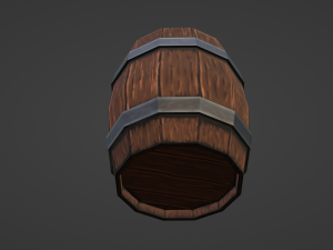 wooden barrel 1 3D 模型
