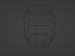 wooden barrel 1 3D 模型