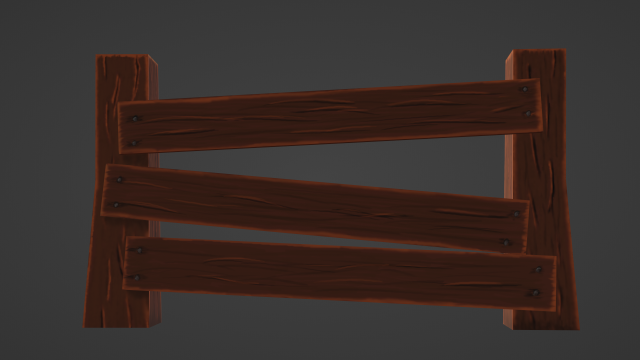 wooden fence 3D Model .c4d .max .obj .3ds .fbx .stl .blend 