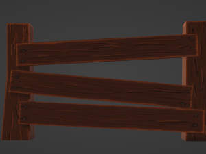 wooden fence Modelo 3D