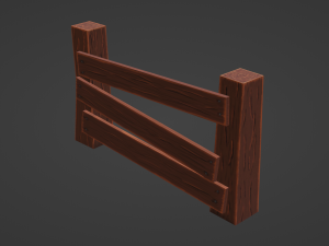 wooden fence 3D Model