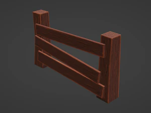 wooden fence 3D Model
