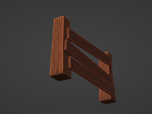 wooden fence 3D Model