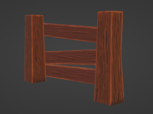 wooden fence 3D Model