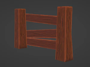 wooden fence 3D Model
