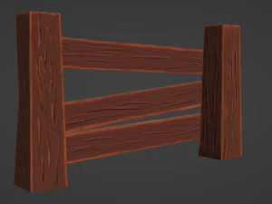 wooden fence 3D Model