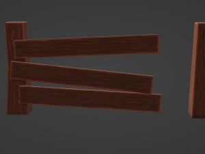 wooden fence 3D Model