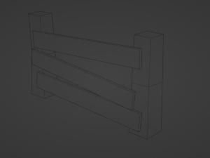 wooden fence 3D Model