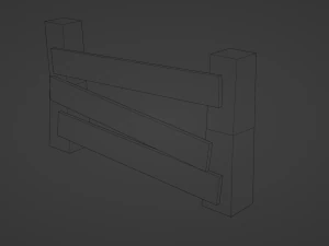 wooden fence 3D Model