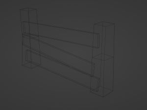 wooden fence 3D Model