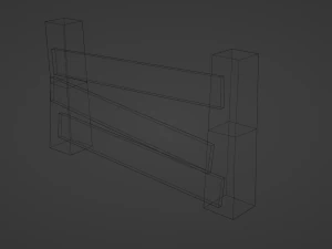 wooden fence 3D Model