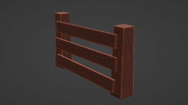 wooden fence Modelo 3D .c4d .max .obj .3ds .fbx .stl .blend 