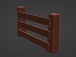 wooden fence 3D Model