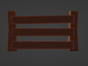 wooden fence Modelo 3D