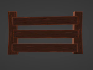 wooden fence 3D Model