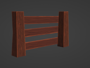 wooden fence Modelo 3D