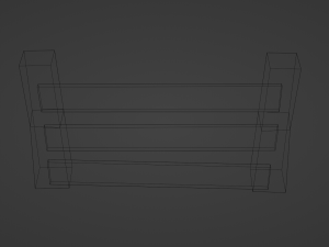 wooden fence Modelo 3D