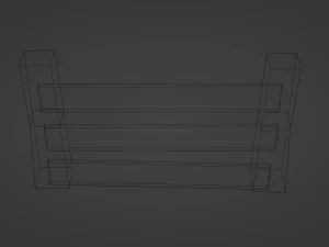 wooden fence 3D Model