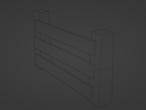 wooden fence Modelo 3D
