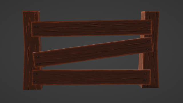wooden fence Model 3D .c4d .max .obj .3ds .fbx .stl .blend 