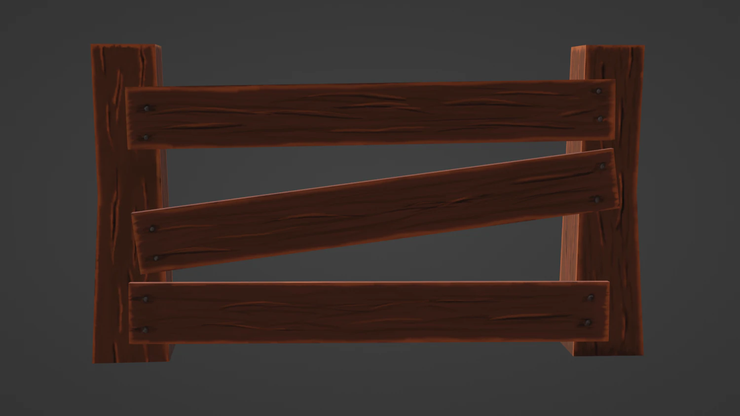 wooden fence 3D Model .c4d .max .obj .3ds .fbx .stl .blend 
