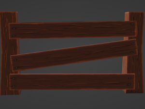 wooden fence 3D Model