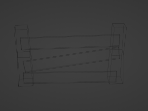 wooden fence Model 3D