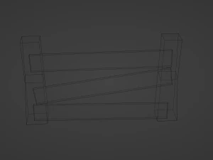wooden fence 3D Model