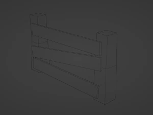 wooden fence 3D Model