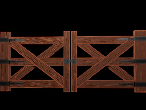 लकड़ी का गेट 3D मॉडल